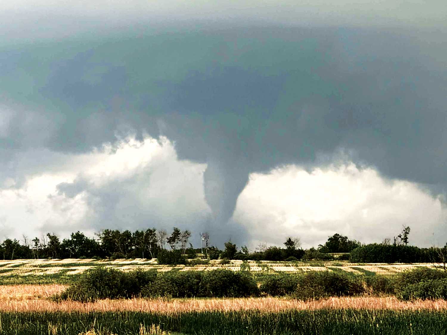 This is the tornado that touched down by Oxbow destroying the farm of Danny Brock. 